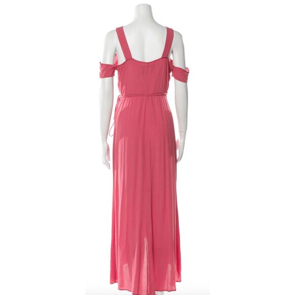 Reformation V-Neck Cold Shoulder Wrap Dress - Size 6 - Picture 3 of 11